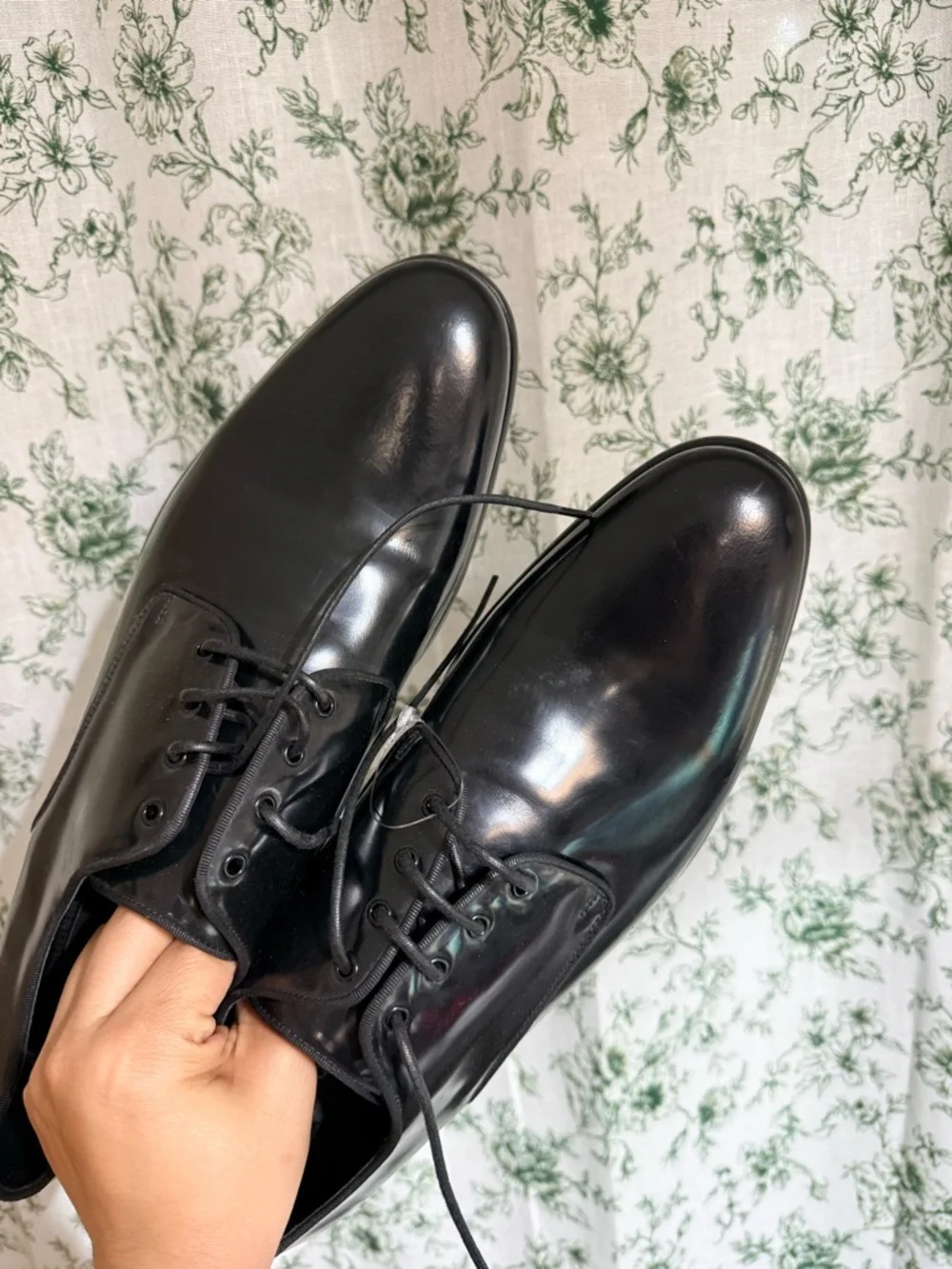 Dolce & Gabbana Black Leather Derby Shoes